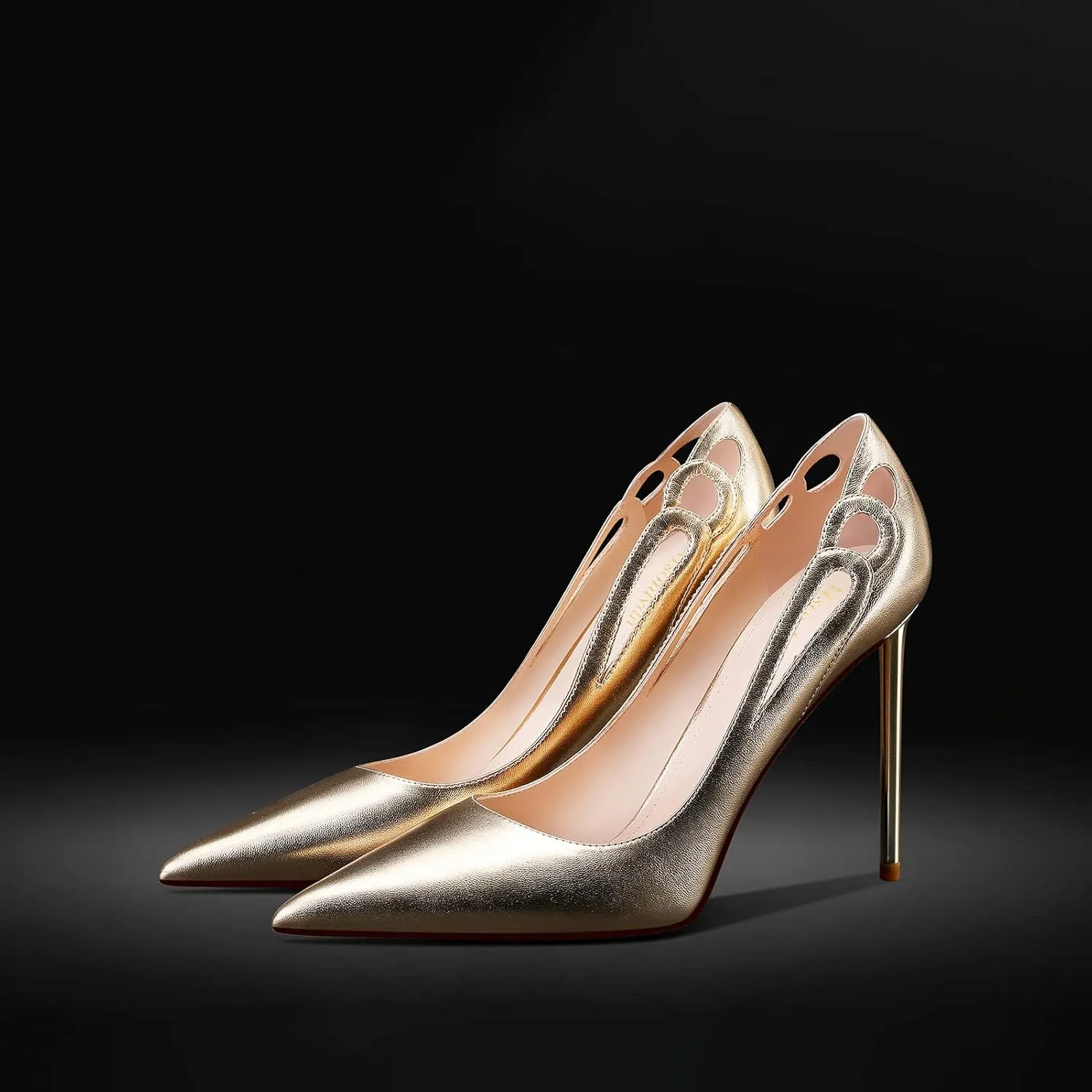 MSONLYDN Pumps High Heels for Women Sexy Leather Heels Women Stiletto Pointed Toe for Wedding 4.13 inch