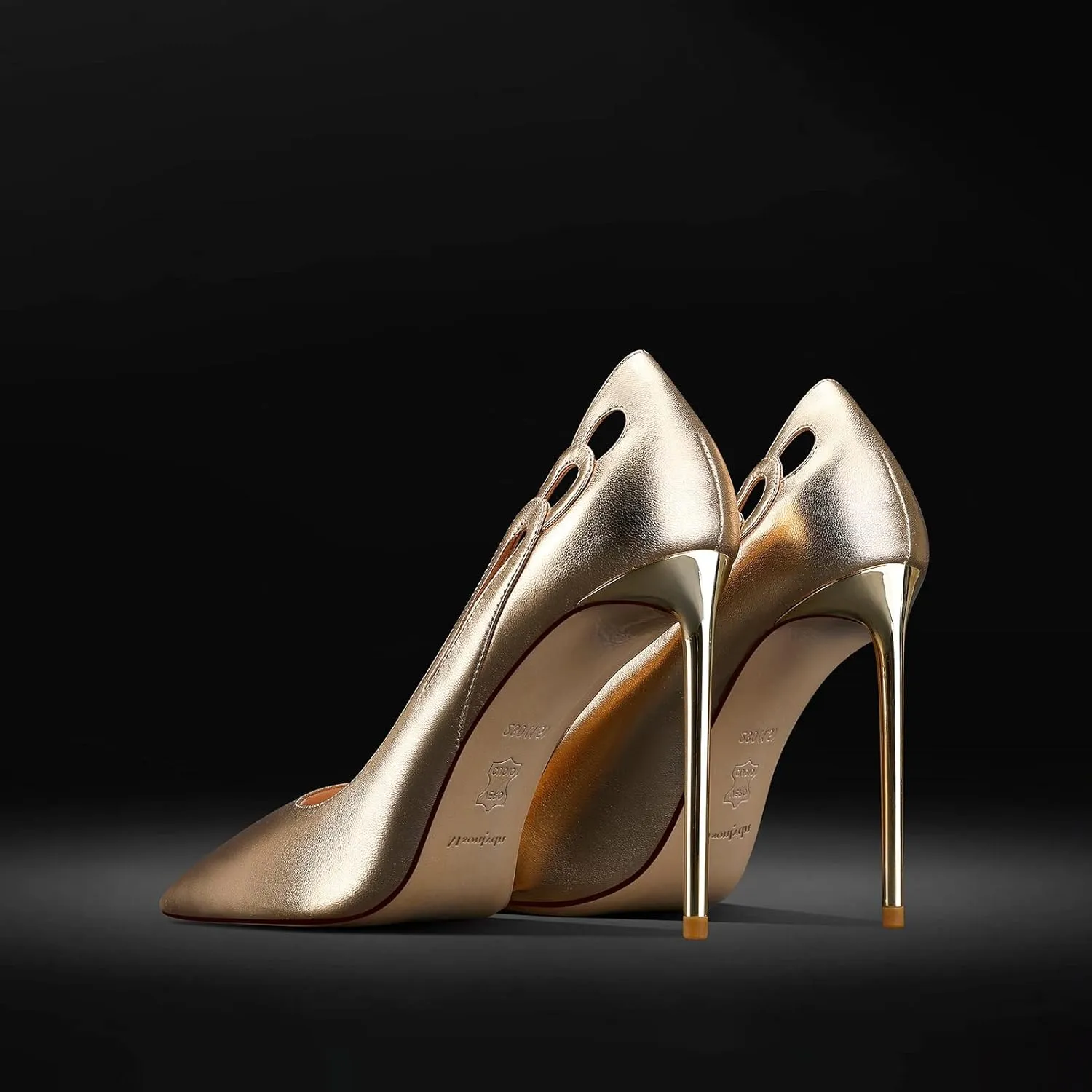 MSONLYDN Pumps High Heels for Women Sexy Leather Heels Women Stiletto Pointed Toe for Wedding 4.13 inch