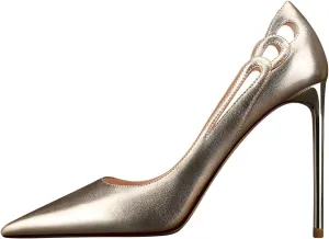 MSONLYDN Pumps High Heels for Women Sexy Leather Heels Women Stiletto Pointed Toe for Wedding 4.13 inch