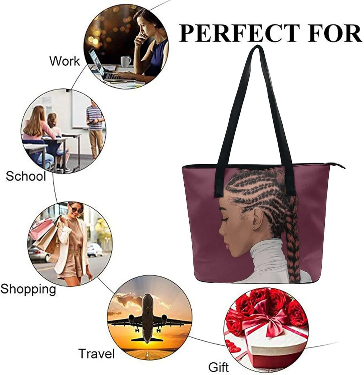 Multifunction Tote Handbags Casual Purse Bags for Women Travel Shoulder Bag
