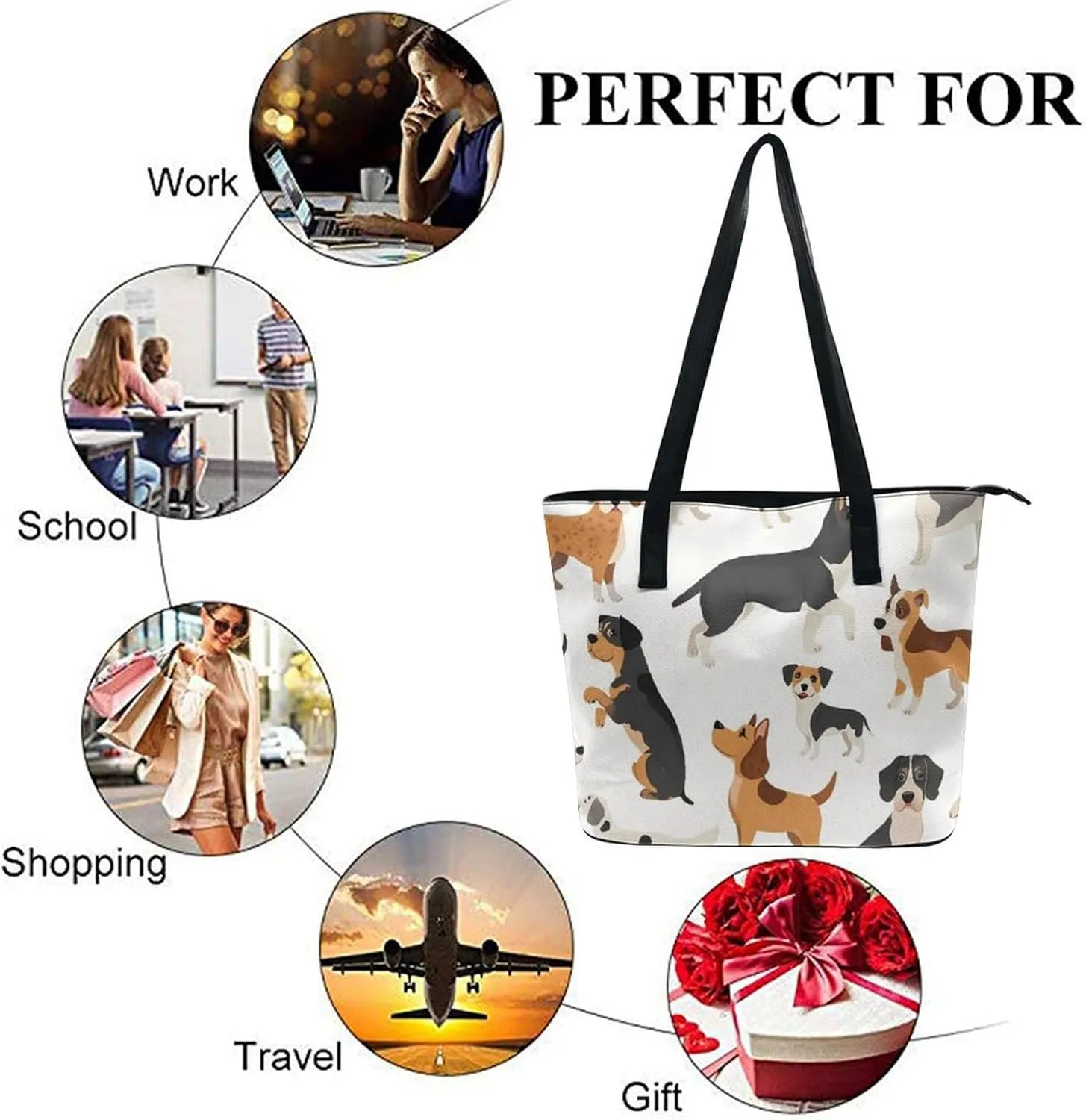 Multifunction Tote Handbags Casual Purse Bags for Women Travel Shoulder Bag