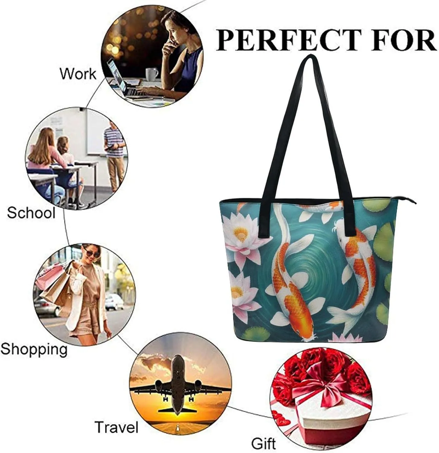 Multifunction Tote Handbags Casual Purse Bags for Women Travel Shoulder Bag
