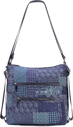 Multiple Compartments Satchel Handbags Waterproof Nylon Crossbody Bags for Women Adjustable Strap Tote for Ladies