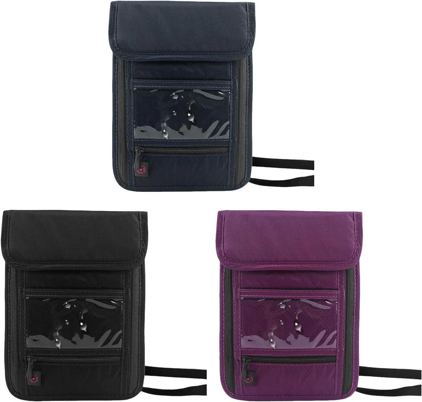 Neck Strap Travel Passports Wallet Phone Case Antitheft Crossbody Document Bag Credit Card Passports Holder Enduring