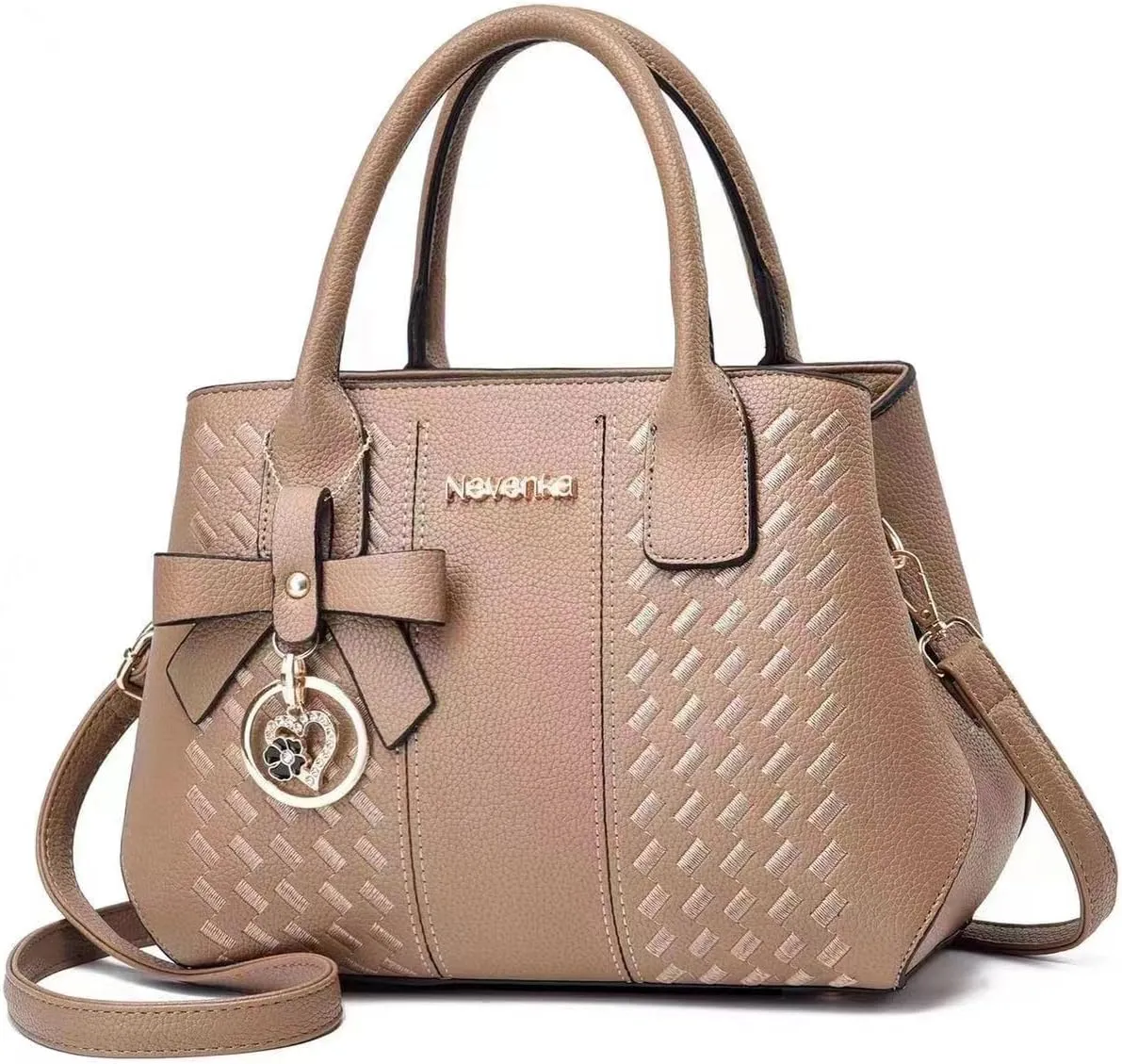 Nevenka Womens Purses and Handbags Shoulder Bag Ladies Designer Satchel (Khaki)