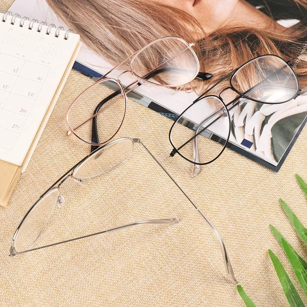 New Stylish Eyeglasses Aviator Metal Frame Reading Glasses Eyewear Vintage Women Men - Unique and Classy