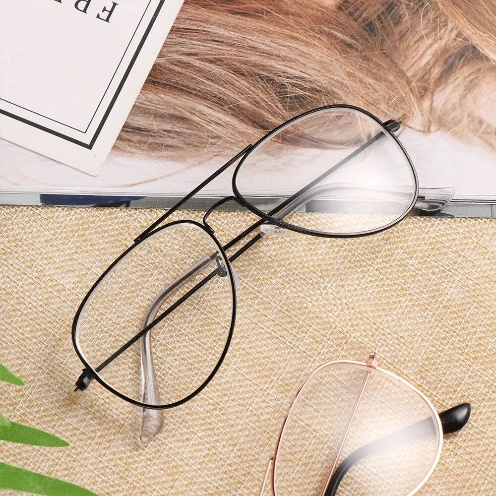 New Stylish Eyeglasses Aviator Metal Frame Reading Glasses Eyewear Vintage Women Men - Unique and Classy