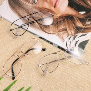 New Stylish Eyeglasses Aviator Metal Frame Reading Glasses Eyewear Vintage Women Men - Unique and Classy