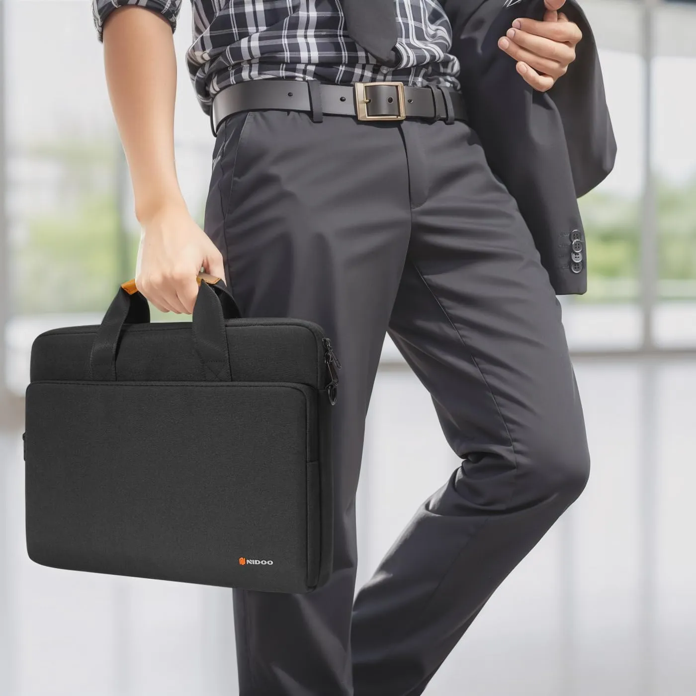 NIDOO 14 inch Laptop Bag Shoulder Sleeve Case 15 inch for 15" MacBook Air M2 M3/ 14" Lenovo ThinkPad E14 T14/ 14.4" Surface Laptop Studio 2/ HP EliteBook 840/ ASUS ROG Computer Messenger Bag Briefcase