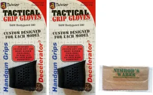 Nimrod's Wares 2-Pack Pachmayr 05173 Tactical Grip Glove Sleeves S&W Bodyguard Microfiber Cloth