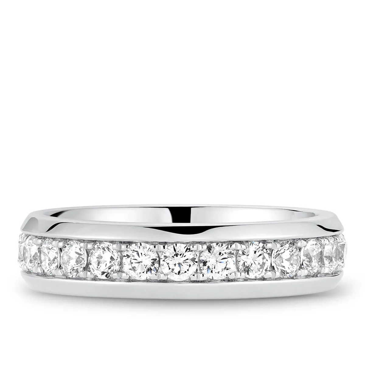 Noam Carver Anniversary/Eternity Diamond Wedding Ring in 14K White Gold (2.08ctw)
