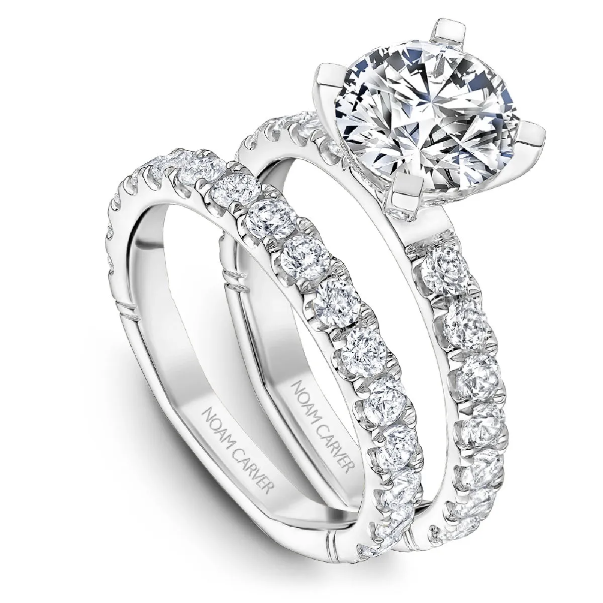 Noam Carver Atelier Straight Diamond Wedding Band in White Gold