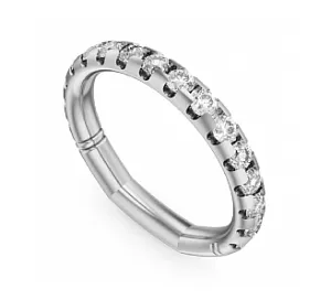 Noam Carver Half Anniversary Diamond Wedding Ring in 14K White Gold (0.80ctw)