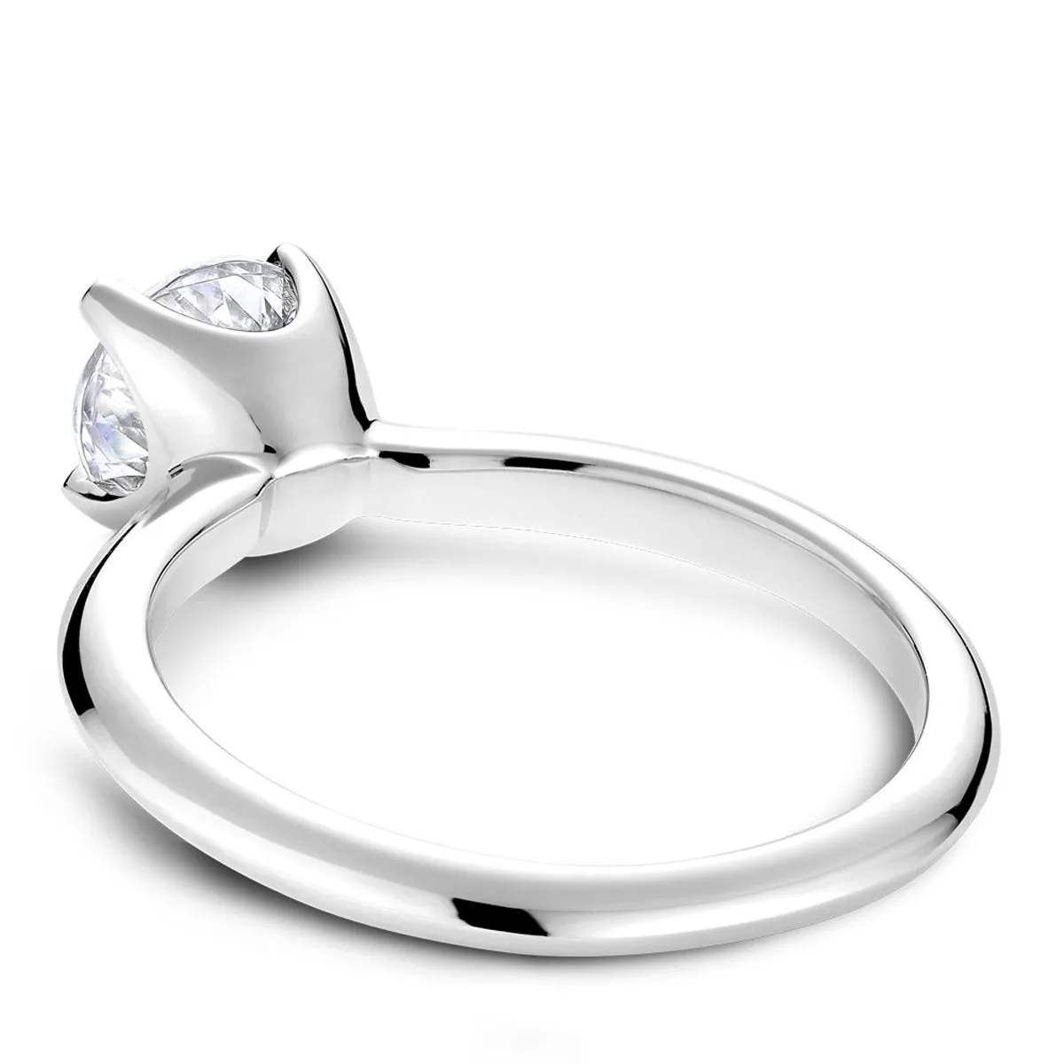 Noam Carver Tulip Solitaire Engagement Ring Setting in White Gold