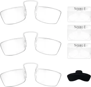 Noble Small Reading Glasses (3 Pack) - Rimless Readers with 3 Wallet Credit Card Holders and 1 Cell Phone Case - Pocket Magnifying Cheaters for Men and Women ( 2.00)