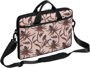 Nouveau Flower Laptop Computer Bag Waterproof Shoulder Messenger Bag 13-15 inch Durable Laptop Tote Bag with Shoulder Strap Handle Lightweight Crossbody Briefcase
