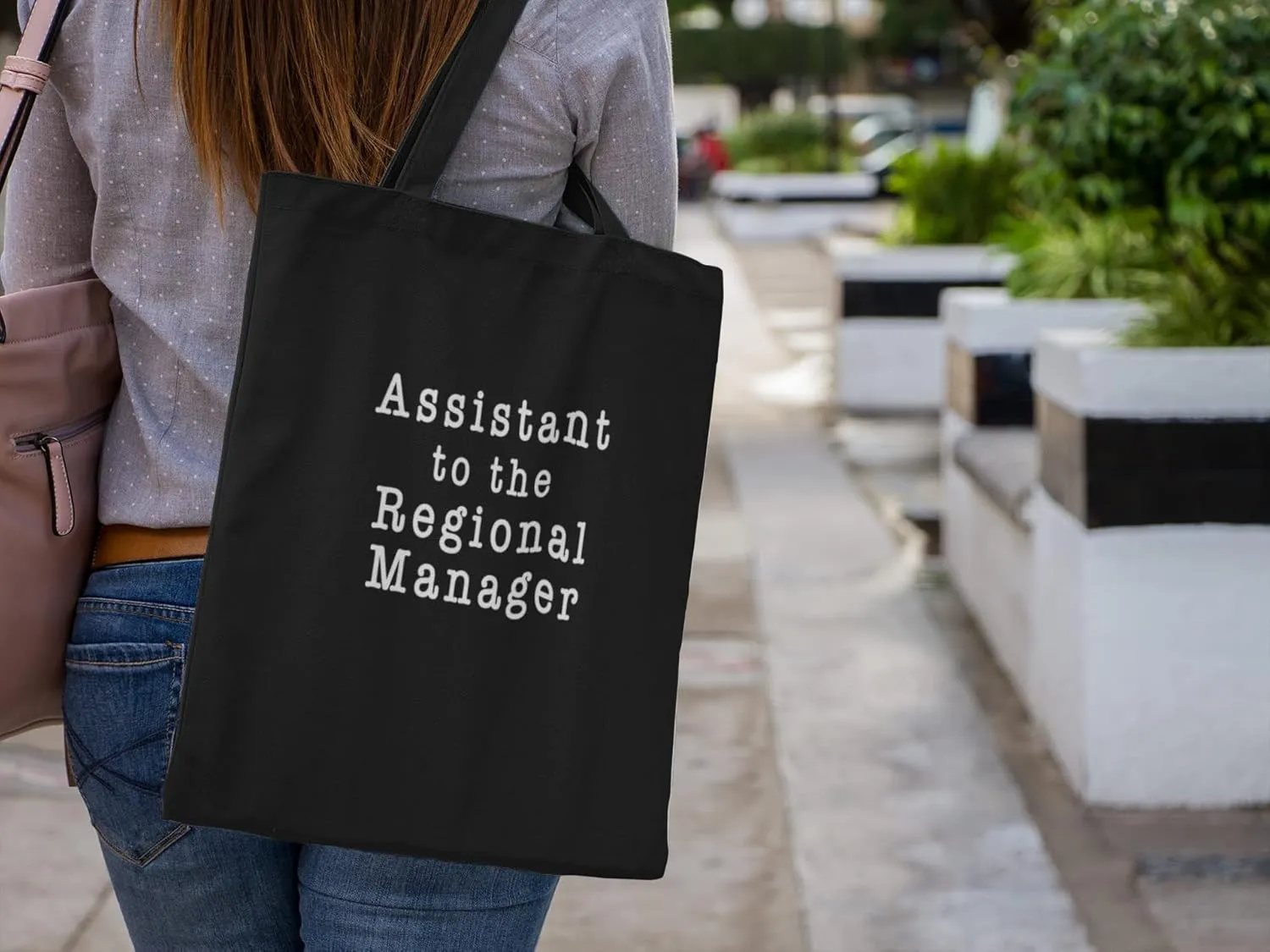 Office Assistant Regional Manager Work Canvas Tote Bag Shoulder Handbag Laptop