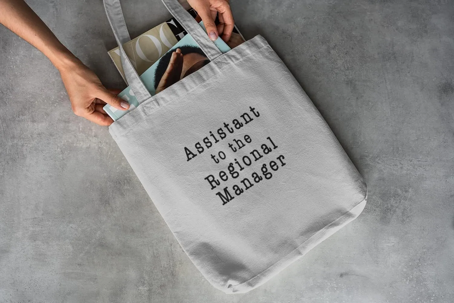 Office Assistant Regional Manager Work Canvas Tote Bag Shoulder Handbag Laptop
