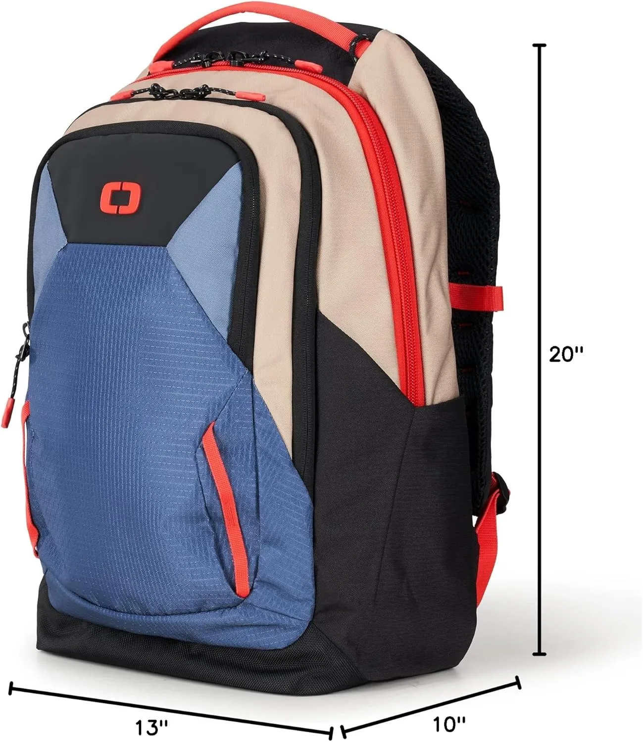 OGIO Axle Pro Backpack, Tan/Blue/Red, 22 Liter