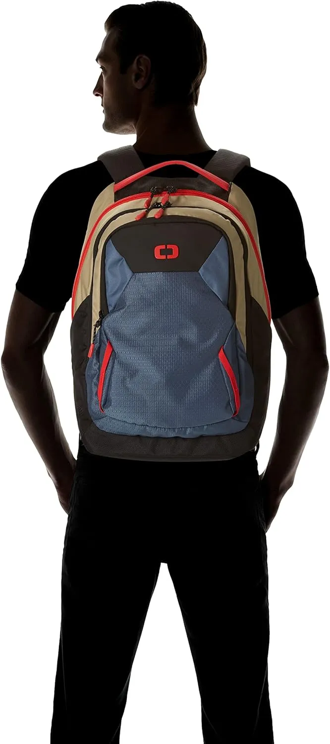 OGIO Axle Pro Backpack, Tan/Blue/Red, 22 Liter