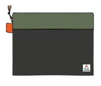 On-The-Go Recycled Laptop Sleeve - Black/ Khaki