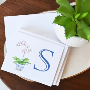 Orchid Initial Notecard Set