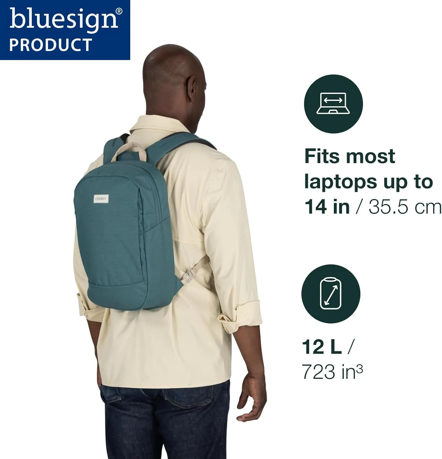 Osprey Arcane Small Day Commuter Backpack, Cascade Blue