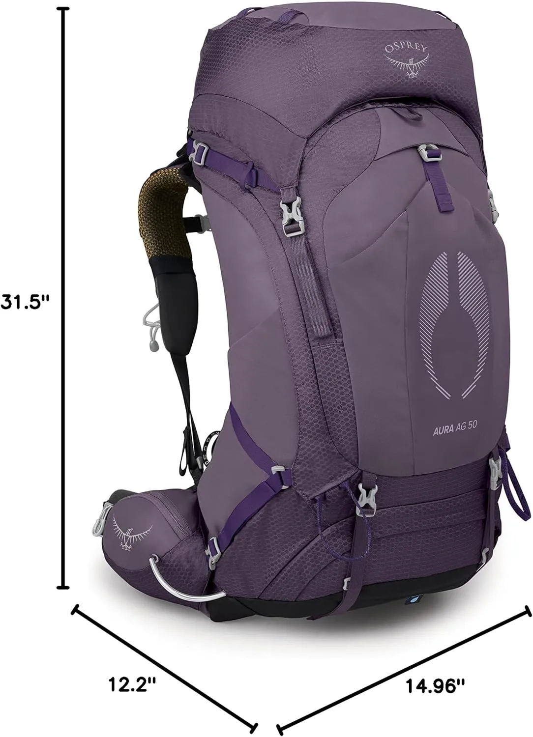 Osprey Aura AG 50L Women's Backpacking Backpack, Enchantment Purple, WM/L