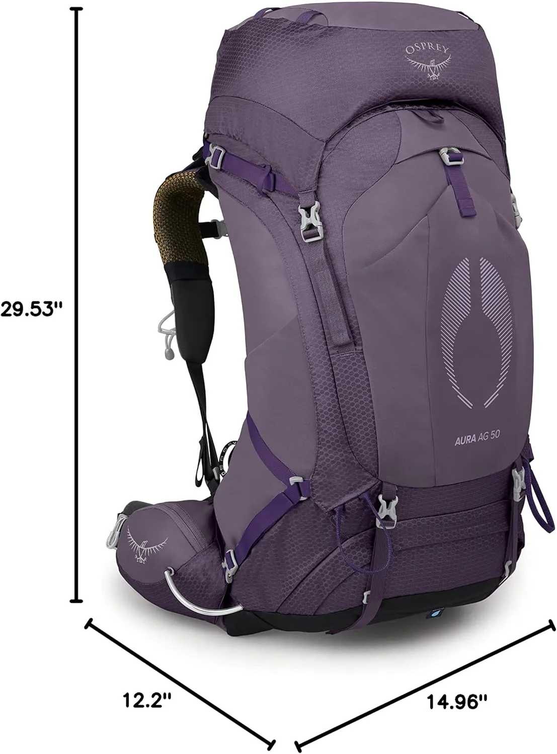 Osprey Aura AG 50L Women's Backpacking Backpack, Enchantment Purple, WXS/S