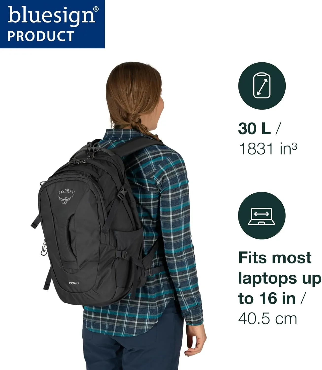 Osprey Comet Laptop Backpack, Alpaca Tan/Latte Brown Heather