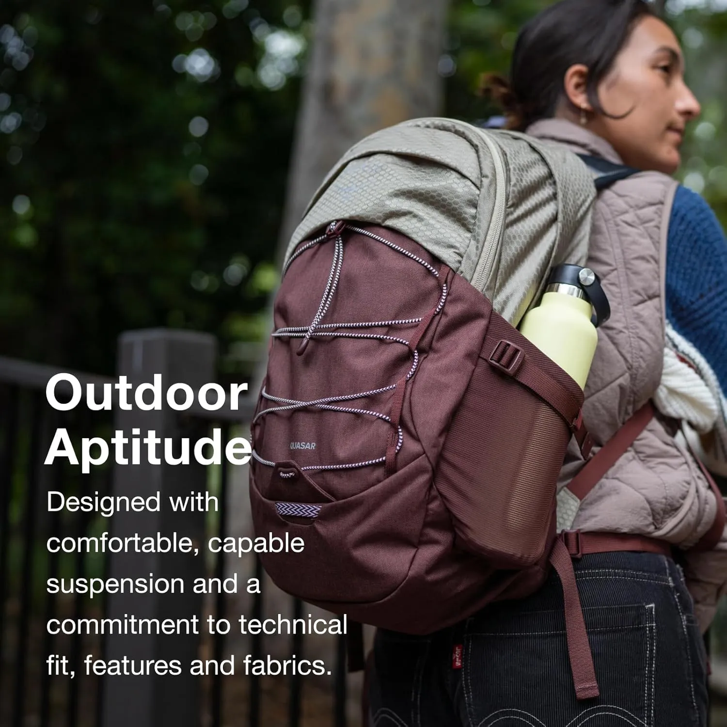 Osprey Quasar 26L Commuter Backpack, Alpaca Tan/Latte Brown Heather