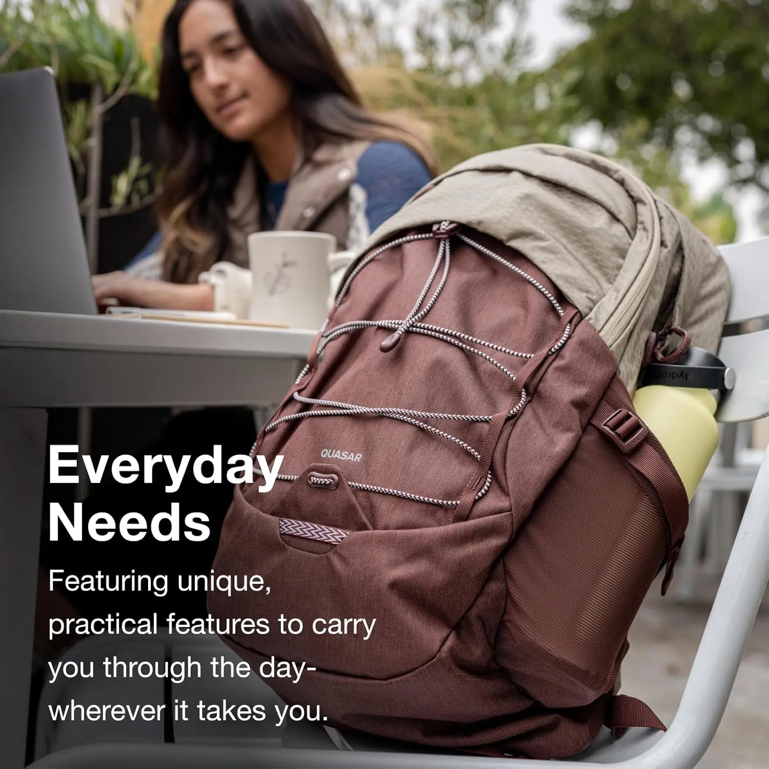 Osprey Quasar 26L Commuter Backpack, Alpaca Tan/Latte Brown Heather