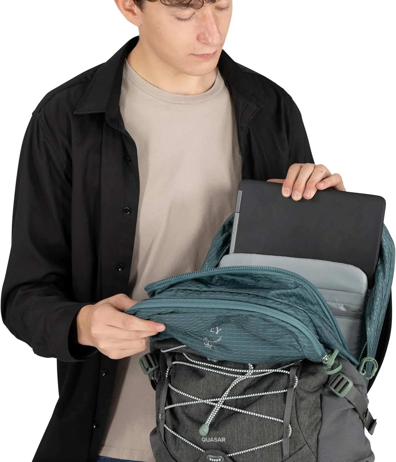 Osprey Quasar 26L Commuter Backpack, Alpaca Tan/Latte Brown Heather