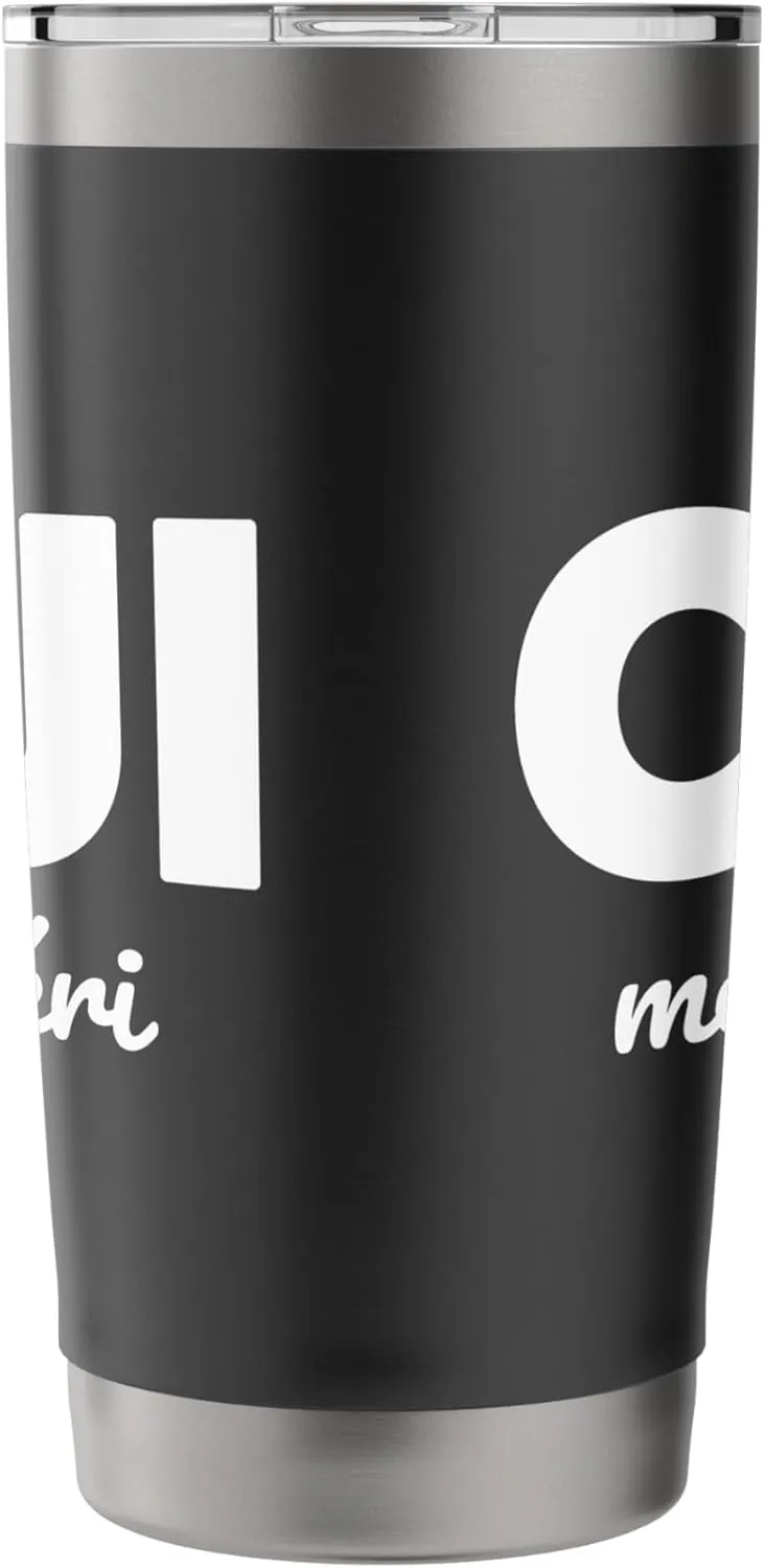 Oui Mon Cheri Cool French Expression Quotes Graphic Designs Stainless Steel Insulated Tumbler