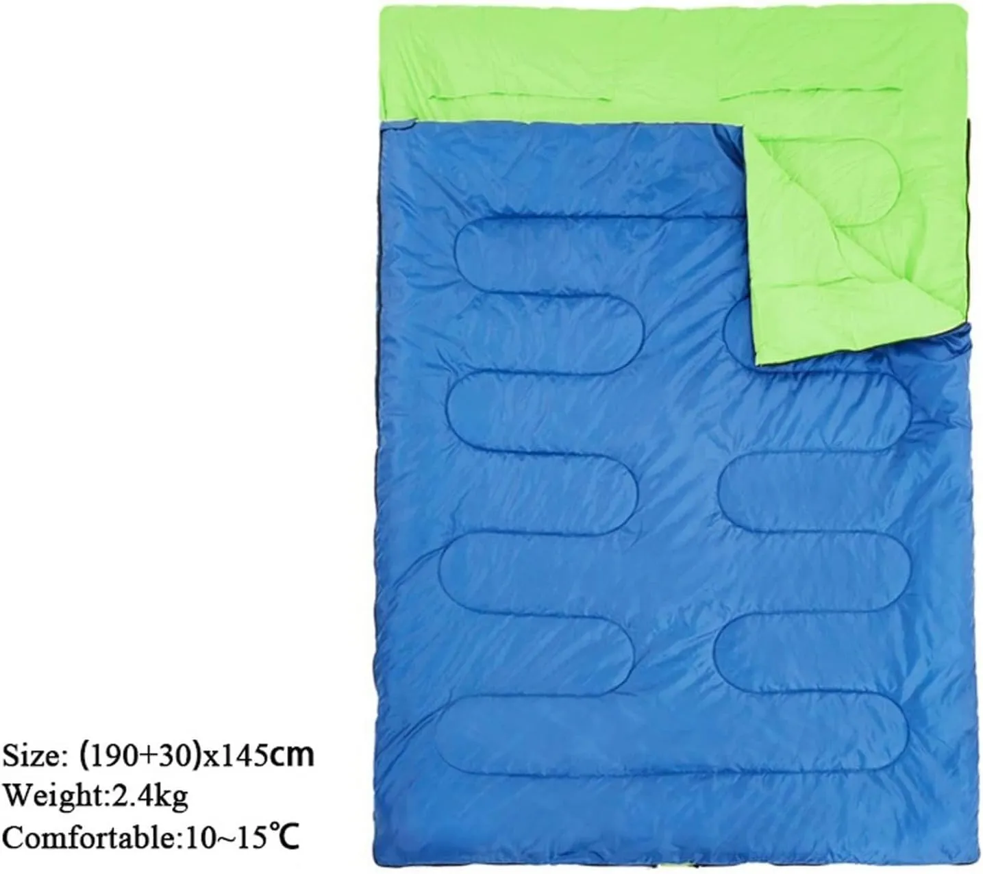 Outdoor Double Sleeping Bag for Couples – Splicable Envelope Sleeping Bag for Spring & Autumn Camping, Hiking, and Travel – Portable Cotton Sleeping Bags