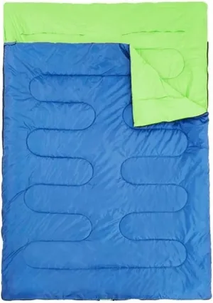 Outdoor Double Sleeping Bag for Couples – Splicable Envelope Sleeping Bag for Spring & Autumn Camping, Hiking, and Travel – Portable Cotton Sleeping Bags