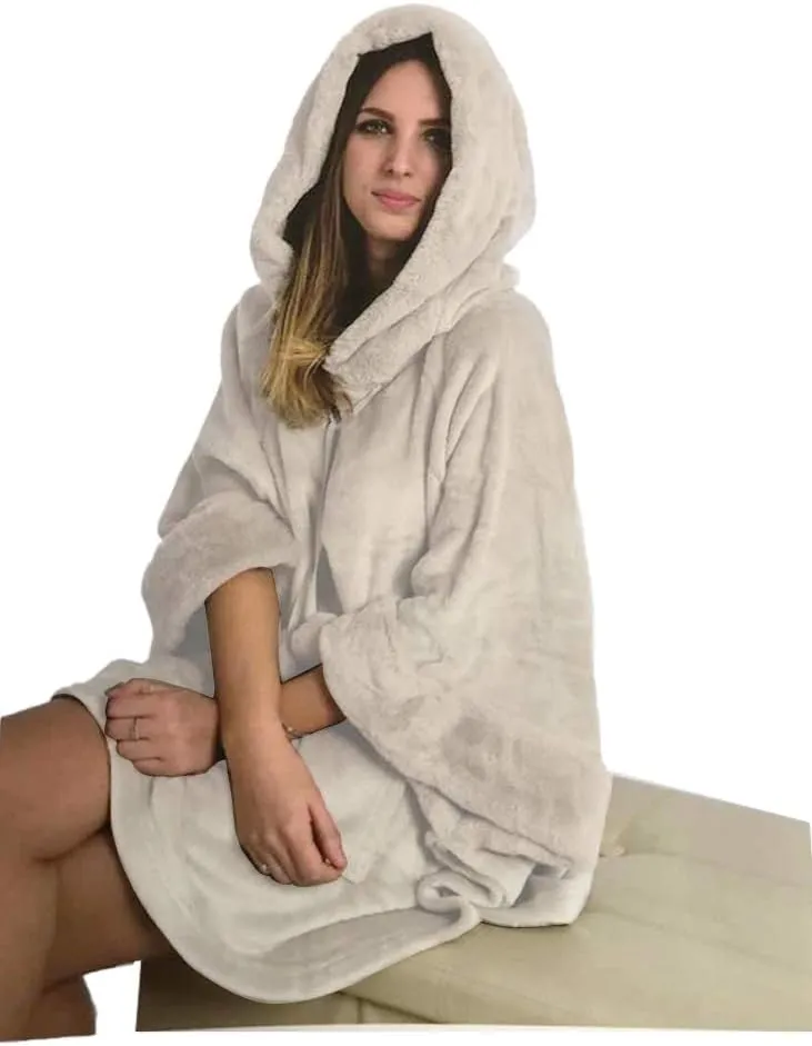 Oversized Hooded Blanket Sweatshirt with Pocket - Cute Birthday or Christmas Gift