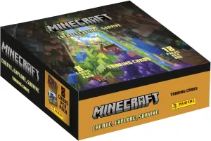 Panini Minecraft Trading Cards 3-Create, Explore, Survive Box of 18 Pockets, 004734BOX18F