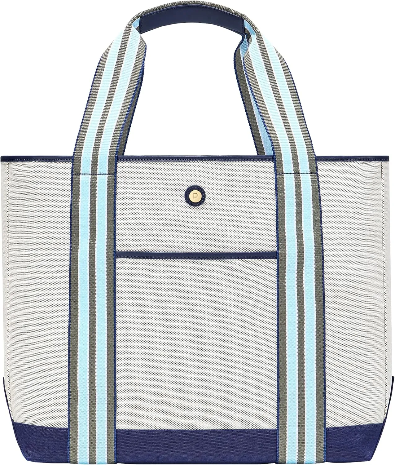 Paravel Cabana Tote Bag | Made with Recycled Canvas Material & Vegan Leather | Premium Tote Bag