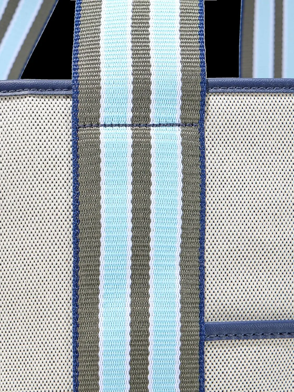 Paravel Cabana Tote Bag | Made with Recycled Canvas Material & Vegan Leather | Premium Tote Bag
