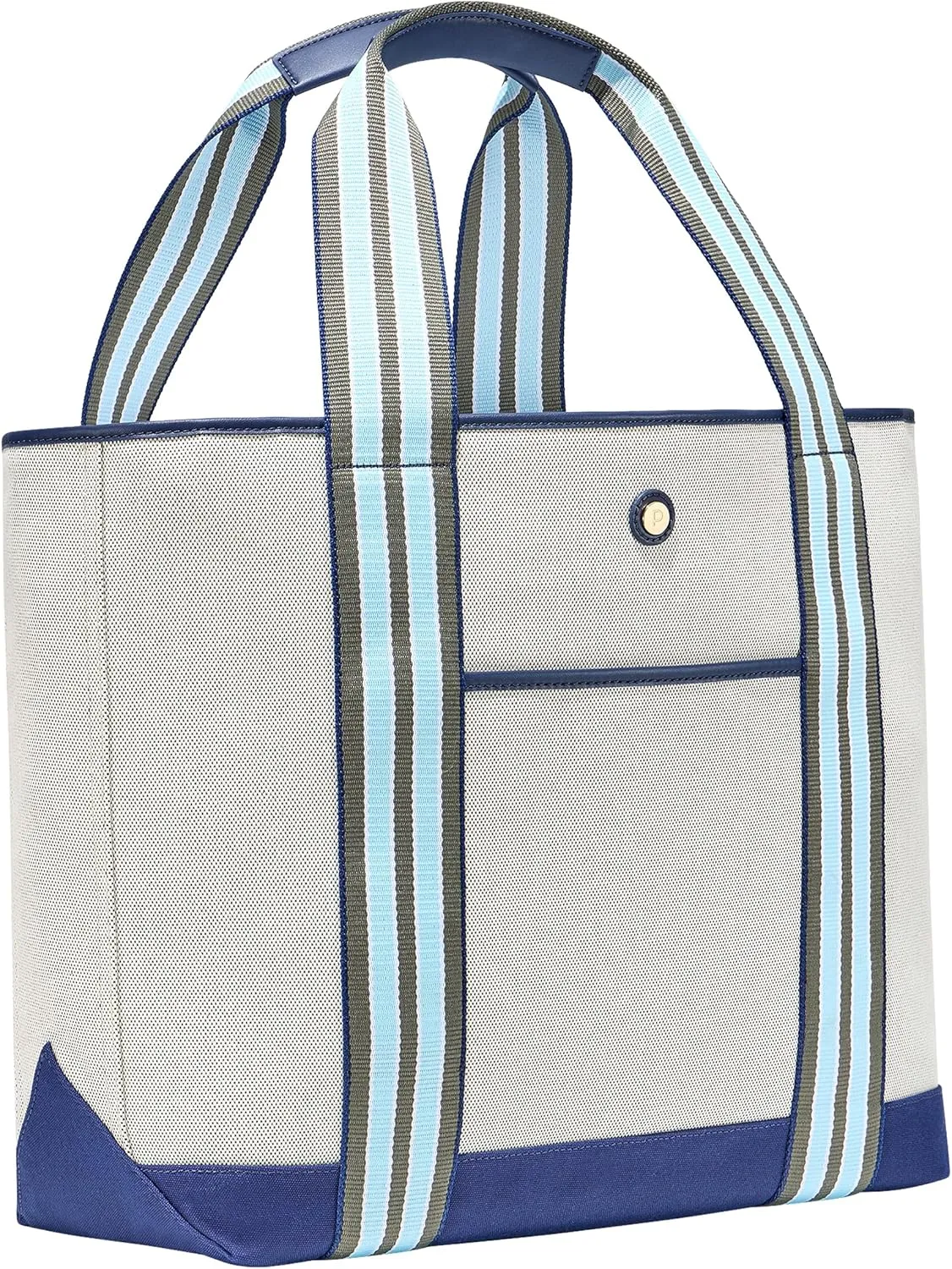 Paravel Cabana Tote Bag | Made with Recycled Canvas Material & Vegan Leather | Premium Tote Bag