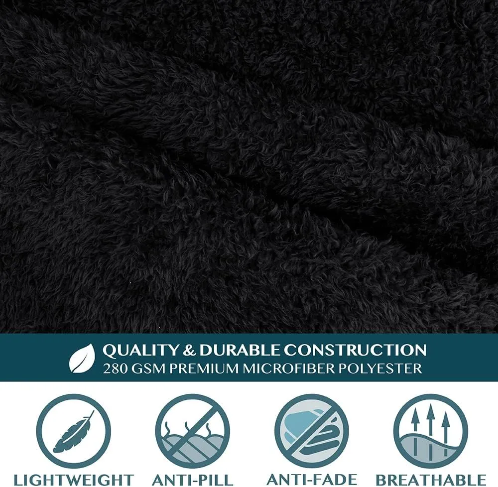 PAVILIA Fluffy Blanket with Sleeves for Women Men Adults, Wearable Blanket Plush Soft Fuzzy, Snuggle Pocket Sleeved TV Throw, Sherpa Fleece Warm Cozy Shaggy Gifts Ideas for Mom Wife