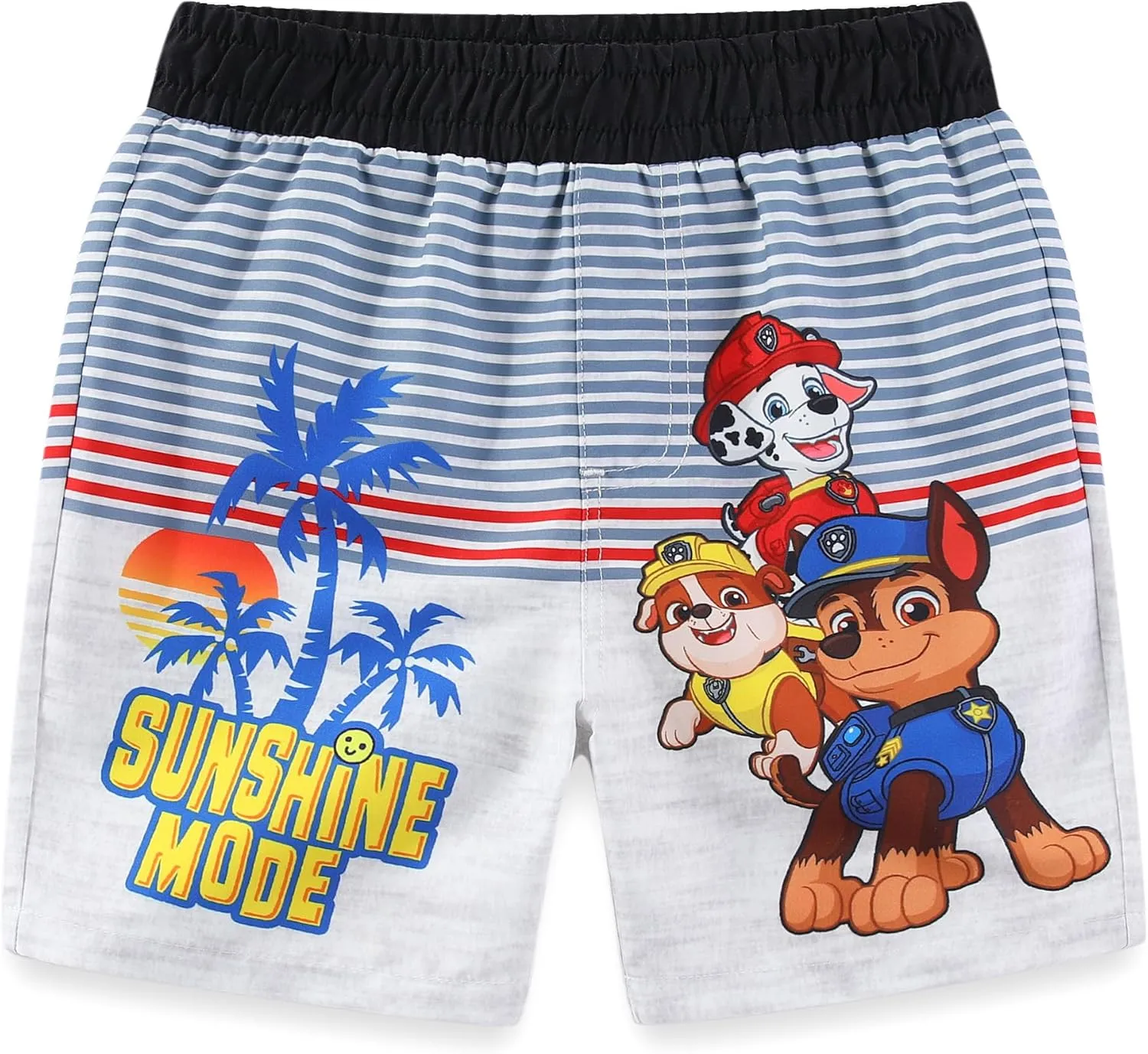 Paw Patrol Nickelodeon Chase Marshall Rubble Boys UPF 50  Rash Guard and Swim Trunks Swimsuit Set for Toddler and Big Kids