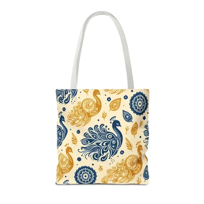 Peacock Style Tote with Cotton Webbing Straps Storage