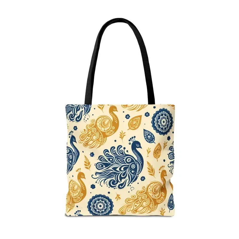 Peacock Style Tote with Cotton Webbing Straps Storage