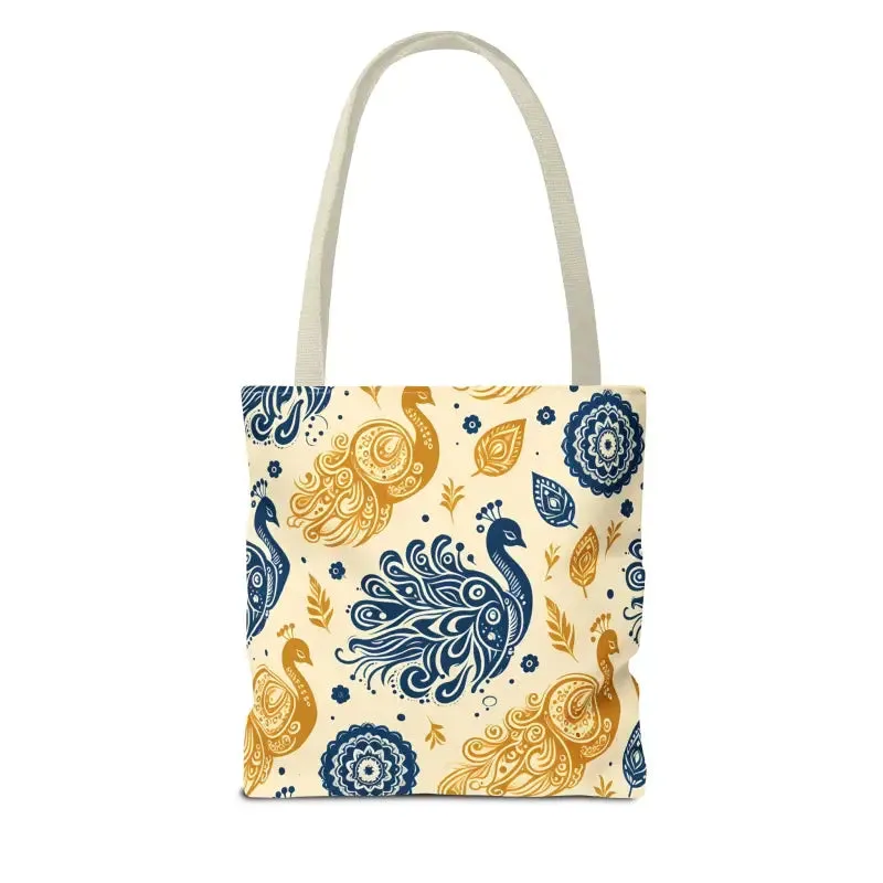 Peacock Style Tote with Cotton Webbing Straps Storage