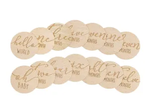 Pearhead's Wooden Milestone Marker Cards / Props