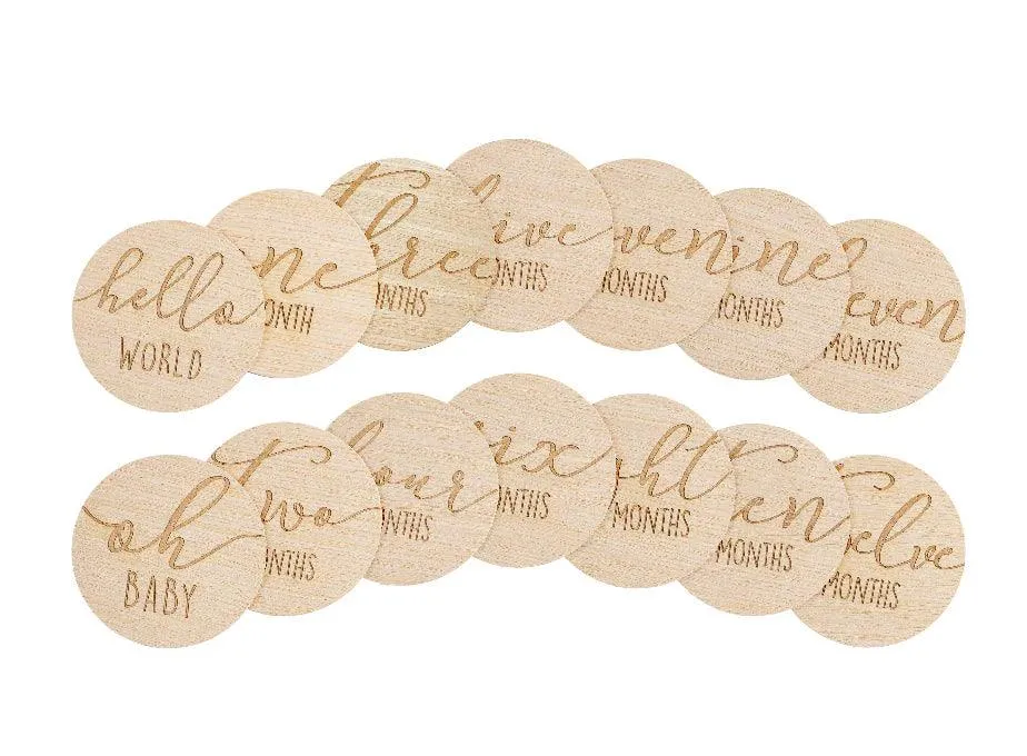 Pearhead's Wooden Milestone Marker Cards / Props