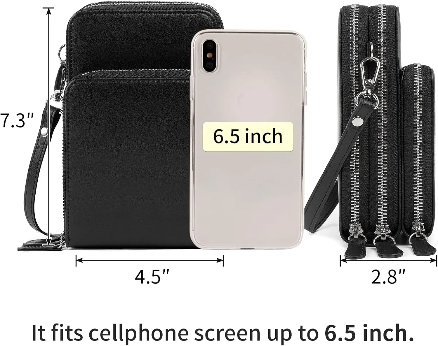 Pearl Angeli Small Crossbody Bag RFID Cellphone Wallet Purse Mini Ladies Handbag Purse with Shoulder Strap