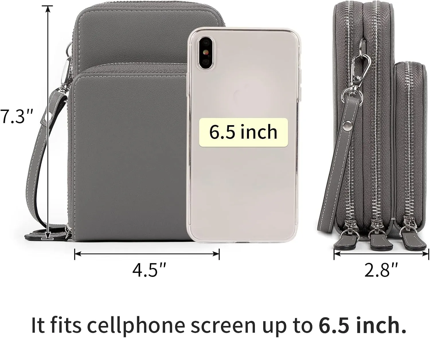 Pearl Angeli Small Crossbody Bag RFID Cellphone Wallet Purse Mini Ladies Handbag Purse with Shoulder Strap